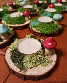 COSANSYS 60 Pcs Natural Wood Slices 5-6cm Unfinished Predrilled Log Discs Wooden Circles With Natural Jute Twine For DIY Crafts Christmas Decorations Ornaments - Brown - View 4