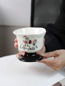 1 件不对称形状冰淇淋/甜点杯，高脚杯，有趣的圣诞礼物，创新节日陶瓷杯，家用咖啡/牛奶/甜点杯，非常适合圣诞节返校礼物 - 多色 - 查看 14