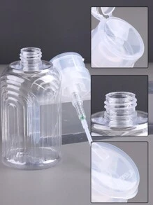 1pc 300ML Clear Empty Cleaning Liquid Dispensing Bottle, Press Empty Pump Dispensing Bottle, Professional Press Liquid Pump Empty Bottle Dispenser For Cleaning Water And Pen Washing Water Liquid Container Makeup Nail Art Tools