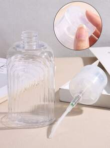 1pc 300ML Clear Empty Cleaning Liquid Dispensing Bottle, Press Empty Pump Dispensing Bottle, Professional Press Liquid Pump Empty Bottle Dispenser For Cleaning Water And Pen Washing Water Liquid Container Makeup Nail Art Tools
