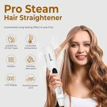 Professional Hair Straightener With Steam Comb, With 5 Spray Holes, Scald Protection, Automatic Temperature Lock Function - EU C Type Plug(220-240V) - View 4