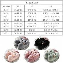 Girls Cute Bunny Slippers Memory Foam Slippers For Kids Children Winter Warm Plush Shoes - Green - View 6