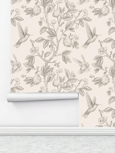 Hummingbird Lemon Tree Peel Stick Wallpaper 44.96cm 6.5/9.8' Removable, Waterproof Vinyl Mural Elegante Home view 5