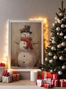 圣诞主题装饰肖像画，无框，墙壁深色肖像画布，客厅卧室艺术挂画，墙壁海报，家居装饰 11.8 英寸 X 17.7 英寸 / 15.7 英寸 X 23.6 英寸 - 彩色 - 查看 6