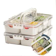 Eight-Compartment Airtight Food Storage Container Modular Food Storage Containers Airtight Lid With Secure Locking Mechanism High-Quality Stackable Design For Space Saving - Clear - View 4