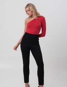 Asymmetrical Long Sleeve Blouse In Red Labrava - màu xanh lá - Xem 4