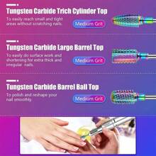 30 Stück Nagelfräser Bits - Keramik Fräser Bits für Nägel, Strass Karbid Nagelhaut Entferner Bits, Maniküre Pediküre Werkzeug 3/32 Zoll - Verschiedenfarbig - Übersicht 3