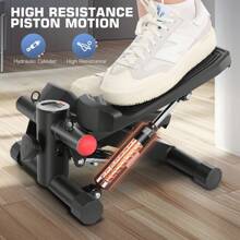 Exercise Stepper, Small Pedal Machine, Specially Designed For Family Sports. Portable, Quiet To Use, Hydraulic Fitness Stairs With Resistance Bands, Calorie Counts Can Weigh Up To 330lbs.Fitness Essentials, Without Battery