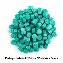 CYFUN DESIGN 100 hạt sáp niêm phong, hạt sáp dùng để đóng dấu, đồ dùng học tập - Nhiều màu - Xem 25