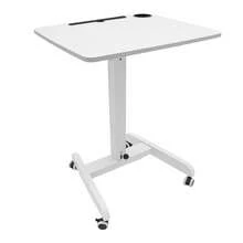 SHZICMY Adjustable-Height Lectern Mobile Standing Desk Portable Podium Rolling Lectern - White - View 8