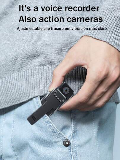 Mini Outdoor Sports Camera, 1080P HD Wearable Cam 180° Rotating Lens, Night Vision, Hours Recording Time, Built In Clip, Portable Travel, Vision Loop Ideal Home (Supports SD Card Recording) view 10