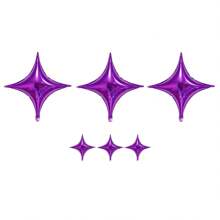 1/6/12 件 10/26 英寸星形气球，银色、金色、紫色、黑色、红色、蓝色、绿色、粉色四角星形氦气聚酯薄膜铝箔气球主题派对用品装饰生日派对、订婚婚礼、情人节、新娘送礼会、单身派对、节日、周年纪念 - 彩色 - 查看 43