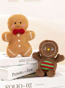 Figura de muñeco de jengibre de peluche como decoración navideña, muñeca de navidad suave y creativa como almohada, regalo de navidad, hombre de jengibre, navidad, almohada navideña - multicolor - Ver 7