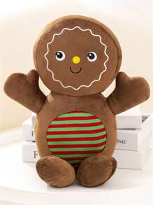 Figura de muñeco de jengibre de peluche como decoración navideña, muñeca de navidad suave y creativa como almohada, regalo de navidad, hombre de jengibre, navidad, almohada navideña - multicolor - Ver 2