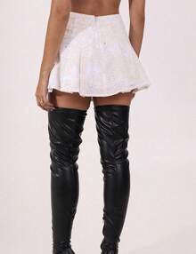 Labrava Seabed Pleated Mini Skirt - trắng - Xem 2