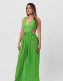 Labrador Green Cutout Jumpsuit - 綠色 - 查看 3