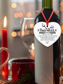 1 件，是发型师，发型师饰品，陶瓷美发师发型师圣诞饰品，发型师梳子吹风机剪刀饰品礼物，最佳发型师饰品，树挂饰品装饰，家居装饰，房间装饰，墙壁装饰