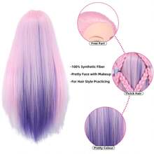 Đầu ma-nơ-canh có tóc Búp bê thẩm mỹ Đầu ma-nơ-canh Thực hành tết tóc Búp bê thẩm mỹ Tóc cho Tiệc hàng ngày, Halloween, Cosplay, Giáng sinh, Tiệc tùng, v.v. (25 inch) - Hồng - Xem 4