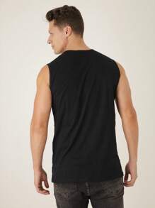 Men Tank Tops - 黑色 - 查看 2