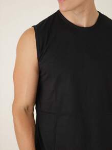 Men Tank Tops - 黑色 - 查看 6