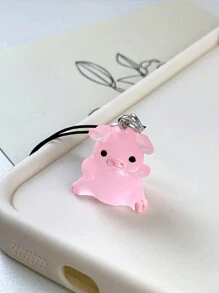 2pcs Lovely Pig Shaped Phone Lanyard Suitable For Phones, Bags And Keys Gifts For Mother, Family, Friends, Birthday, Holiday Phone Charm, Phone Chain - Multicolor - View 3