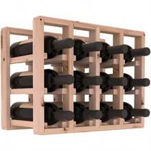 Wine Racks America Living Series Countertop Wine Rack - Durable And Modular Wine Storage System, Knotty Alder Unstained - Holds 15 Bottles - Brown - View 1