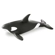 Super Realistic Vinyl Toy Orca Whale Aquatic Animal - màu đen - Xem 3