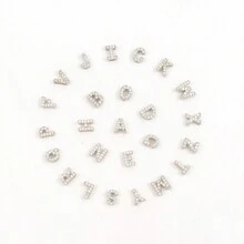 1 chiếc vòng tay bằng thép không gỉ mới, kiểu nơ và dây hạt chữ cái, quà tặng cho phụ nữ nhân ngày Valentine. - phong cách4 - Xem 4