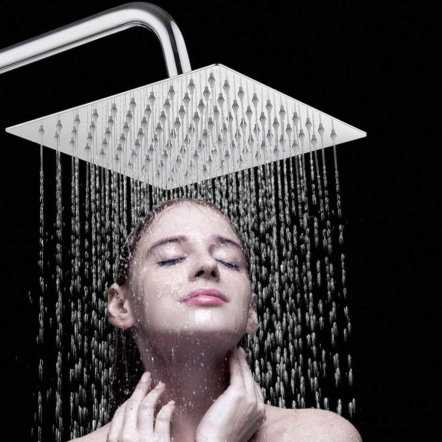 1pc Stainless Steel High Pressure Showerhead, Reinforced Anti-Explosion Shower Head For Bathroom - Multicolor - View 1