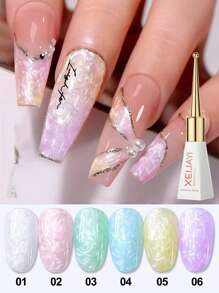XEIJAYI 6pcs Shell Pearlescent Gel Nail Polish, Semi-Permanent & Soak Off, Led Art Tools For Home & Manicure Salon Use, Women Gift For Home Salon - Nhiều màu - Xem 1