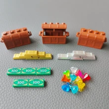 Set de construcción de joyas con lingotes de oro, billetes falsos de dólar y moneda, regalo perfecto para aficionados como vacaciones.