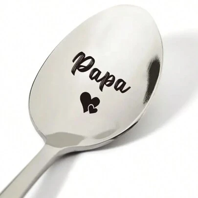 Beste Papa Geschenkidee, Löffel mit Gravur aus rostfreiem Stahl als Geschenk für Männer, neuartiges Löffel-Geschenk zum Geburtstag des Vaters, Vatertag, Weihnachten, Schulbeginn