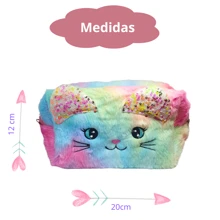 Children's Makeup Kit: Toiletry Bag + Lip Gloss + Eyeshadow Brush + Glitter + Lipstick - 彩色 - 查看 10