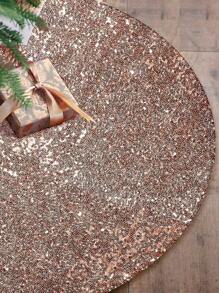 1 件 - 圣诞树裙节日树饰品圆形圣诞树裙垫底盖适用于圣诞装饰和新年派对节日家居装饰，用于圣诞树装饰、室内植物装饰地垫、地毯。最好的礼物 - 彩色 - 查看 2