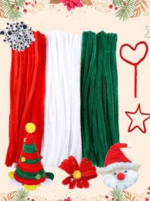 170/320 chiếc que làm sạch ống Giáng sinh thân nhung, que làm sạch ống cho đồ thủ công, que xoắn 30cm/11,8 inch đồ thủ công, dây lông cho đồ thủ công DIY Arts&Crafts Supplies - Nhiều màu - Xem 2