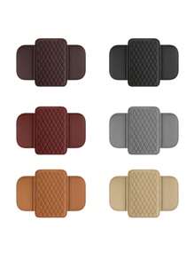 1pc Premium PU Leather Car Armrest Pad With Handy Storage Bag - Elevated Comfort, Universal Fit, Ideal For All Seasons, Enhances Car Interior