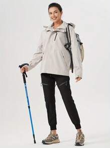 ZUTY Women's Hiking Pants Quick Dry Lightweight Elastic Outdoor Water Resistant Elastic Waist Cargo Pants For All Seasons