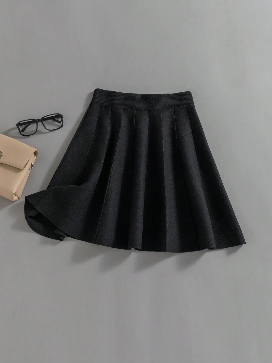 GIGOGOU 厚秋冬保暖针织女毛衣裙 - 黑色 - 查看 1