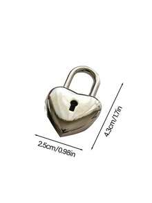 1set Heart Shape Padlock And Key Set Padlock With Key,Heart Lock Zinc Alloy Suitcase Luggage Bag Anti-Theft Lock,Mini Luggage Hardware Lock, For Suitcase Jewelry Box,Wedding Locks And Keys Working Keys And Locks Decorations,Gym Lockers(Five Olors To Choose From)