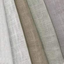 Curtain 5.00 X 2.80 Voil Flame Linen Gauze Various Colors - 榛子 - 查看 4