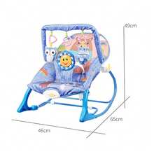 Bouncer Silla Vibradora Mecedora De Bebe Musical Con Juegos - Azul - Ver 2