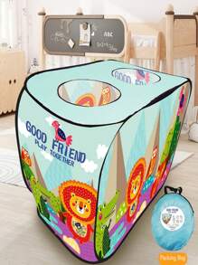1 个弹出式游戏帐篷，带 3 个开口和手提袋，最适合儿童兴趣学习、角色扮演游戏、角色扮演道具、室内和户外玩具、适合野餐和玩耍、无需组装、携带方便、款式新颖、生日、圣诞节的理想礼物、帐篷、儿童帐篷、儿童帐篷
