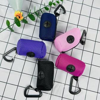 1pc Pet Waste Bag Dispenser Dog Poop Bag Holder Storage Pouch, Training & Cleaning Accessories For Walking Dogs