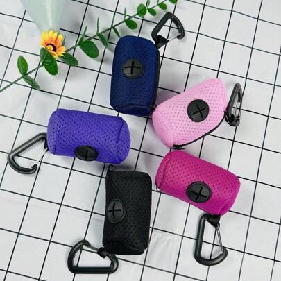 1pc Pet Waste Bag Dispenser Dog Poop Bag Holder Storage Pouch, Training & Cleaning Accessories For Walking Dogs