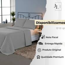 Queen Size 3 Piece Quilted Percale 300 Thread Count Bedspread Kit With Pillowcase - 灰色 - 查看 8
