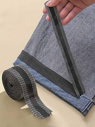 1 Roll Self-Adhesive Hem Tape, Adjustable Pant Leg Length, Clothing Accessory (This Product Requires A Steam Iron, Iron Temperature 160-180 Degrees. If You Don't Know How To Use It, Please Watch The Video For Detailed Instructions)