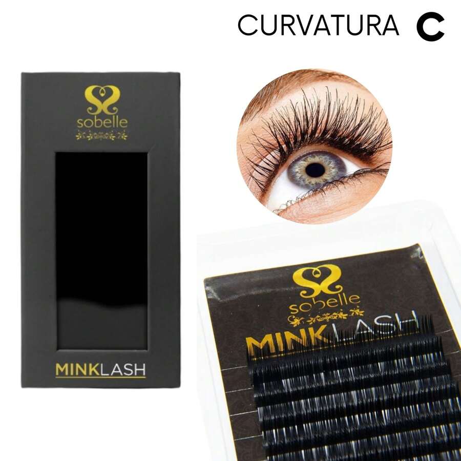 Box Of 16 Eyelashes Natural Classic Mink Lash 0.15 C 14 Sobelle - 自然纖長款 - 查看 1