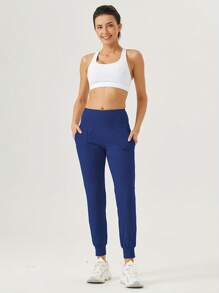 ZUTY Women's Jogger Pants High Waisted Sweatpants With Pockets Tapered Casual Lounge Pants Loose Track Cuff Leggings Workout Yoga Pants Joggers Women - 藏蓝色 - 查看 5