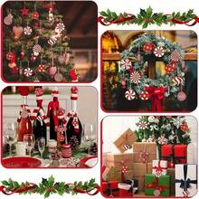 24 Pieces Of Wooden Candy Cane Decorations - Holiday Christmas Tree Decoration, Mint Design Suitable For Holiday Home And Party Decoration - as shown - View 6
