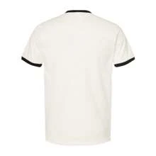 Tultex Unisex Fine Jersey Ringer T-Shirt - (SA10711) - màu đen - Xem 2